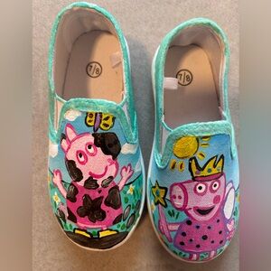 Hand painted peppa pig slideons